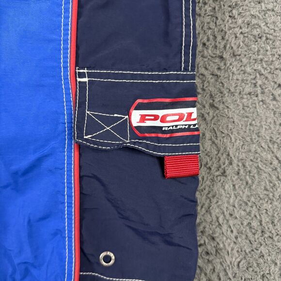 Vtg Polo Sport Board Shorts Mens XL Blue Bathing Suit Cargo 90s Y2K - Picture 4 of 15